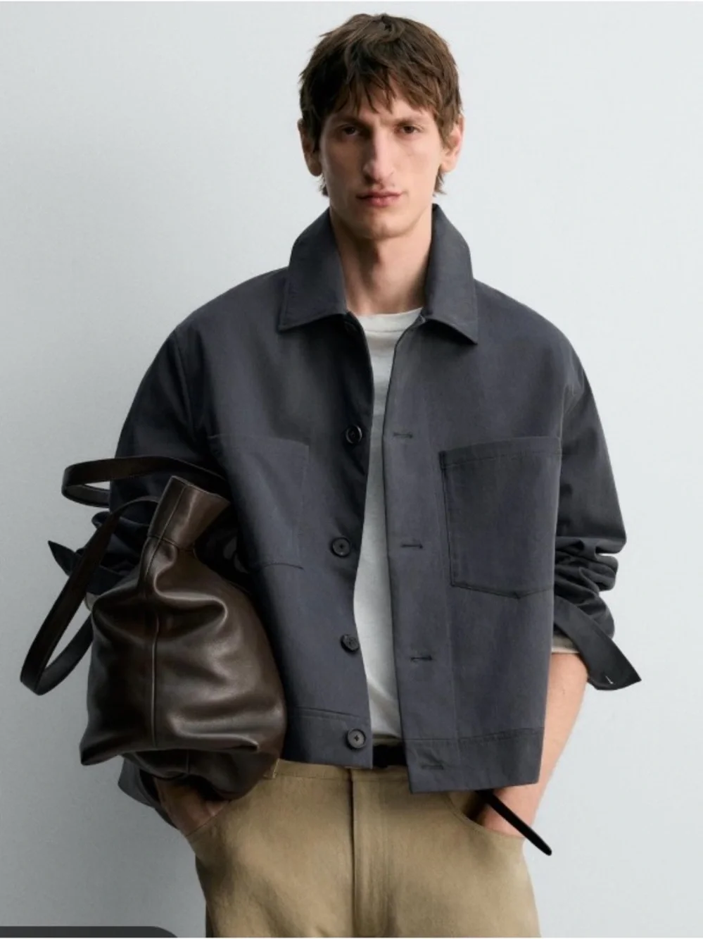 Zara Origins Black Top -overshirt. Size L - Picture 3 of 9